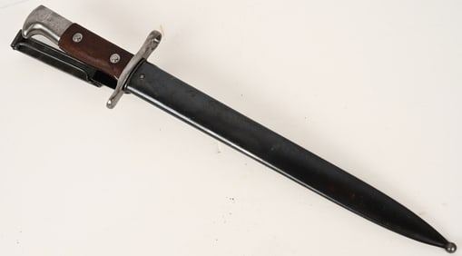 US SPRINGFIELD KRAG BAYONET 1896 DATED W/ SCABBARD