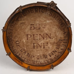 CIVIL WAR GAR 53RD PA VOLUNTEER DRUM W HONORS