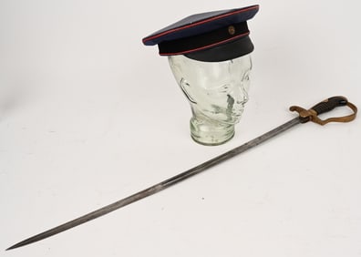 WW1 IMPERIAL GERMAN LOT VISOR HAT SWORD WWI