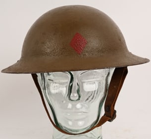 WW1 US ARMY 5TH DIVISION PAINTED HELMET WWI
