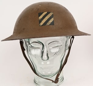 WWI U.S. ARMY 3RD DIVISION HELMET WITH LINER WW1