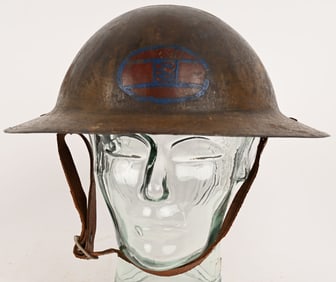 WW1 BRITISH MADE 30TH DIVISION PAINTED HELMET WWI