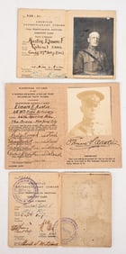 WW1 US ARMY AEF IDENTITY CARD LOT DSM WINNER WWI