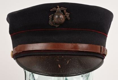 WWI US US MARINE CORPS BELL CROWN CAP USMC WW1