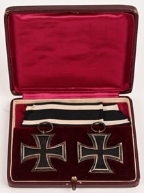 WWI IMPERIAL GERMAN CASED DOUBLE IRON CROSS WW1