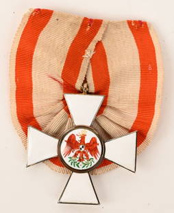 MPERIAL GERMAN PRUSSIAN ORDER OF THE RED EAGLE: (Roter Adler Orden, III. Klasse in Gold). Instituted 12 June 1792 by King Friedrich Wilhelm II (III Class instituted 18 January 1810 by King Friedrich Wilhelm III). Constructed of gold gilt with ename