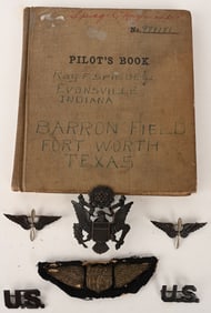 WW1 US AIR SERVICE PILOT WINGS AVIATOR BOOK PINS
