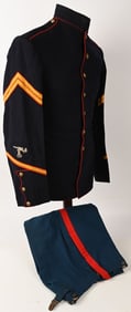 1908 DATED & NAMED MARINE CORPS DRESS BLUES GUNNER