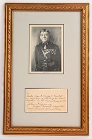 WW1 AUTOGRAPH LETTER SIGNED US MARINE GEN. LEJEUNE