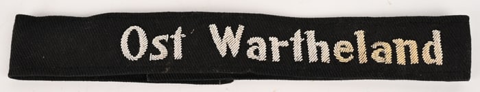 WWII NAZI GERMAN HJ OST WARTHELAND CUFFTITLE WW2