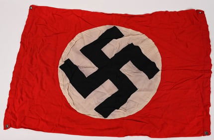 WWII NAZI GERMANY VEHICLE ID SINGLE SIDED FLAG WW2