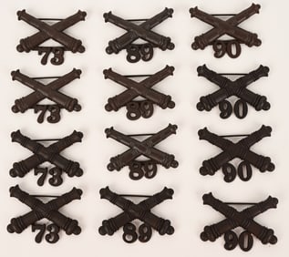 M1902 COASTAL ARTLLERY COLLAR INSIGNIA 6 PAIRS