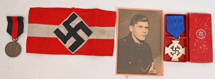 WWII NAZI GERMAN INSIGNIA LOT HJ ARMBAND NSDAP WW2