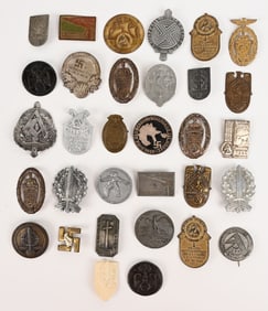 WWII NAZI GERMAN SA & NSDAP TINNIE LOT OF 33 WW2
