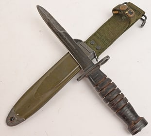 WW2 US M1 CARBINE CASE BAYONET & SHEATH WW2