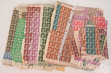 WWII NAZI GERMAN ADOLF HITLER & GERMAN STAMPS LOT