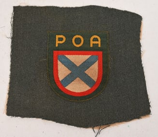 WWII RUSSIAN POA VOLUNTEER'S SLEEVE SHIELD CUT OFF