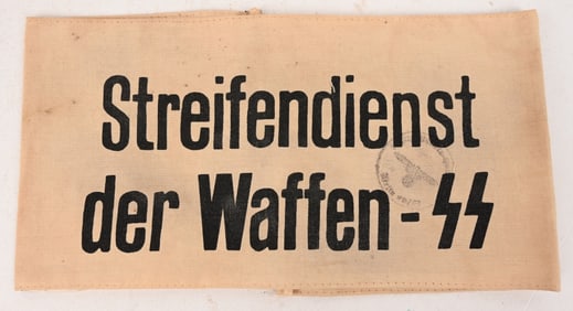 WWII STREIFENDIENST DER WAFFEN SS ARMBAND WW2