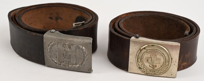 WWII NAZI GERMAN RED CROSS BELT & BUCKLE LOT WW2