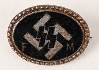 WWII NAZI GERMAN SS LAPEL PIN MARKED A 15862 WW2