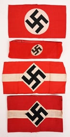WWII NAZI GERMAN NSDAP & HJ ARMBAND LOT WW2