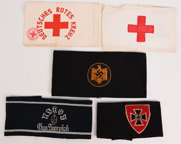 WWII NAZI GERMAN ARMBAND RED CROSS DRL NSKOV WW2