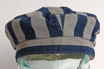 WWII NAZI CONCENTRATION CAMP INMATE UNIFORM CAP