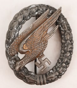 WWII NAZI GERMAN LUFTWAFFE PARATROOPER BADGE BSW