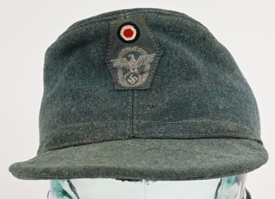 WWII NAZI GERMAN POLICE NCO'S M43 FIELD CAP WW2