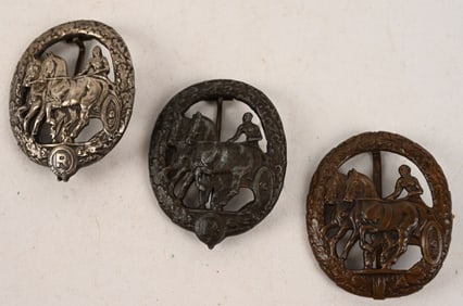 WWII NAZI GERMAN HORSEMAN'S BADGE SILVER & BRONZE