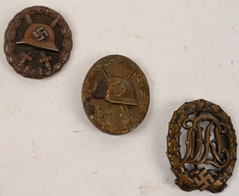 WWII NAZI GERMAN SPANISH WOUND BADGE DRL BADGE WW2