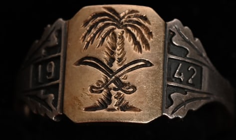 WWII NAZI GERMAN DAK AFRIKA KORPS RING 1942 WW2