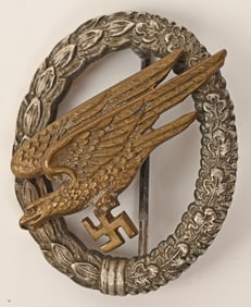 WWII NAZI GERMAN LUFTWAFFE PARATROOPER'S BADGE WW2