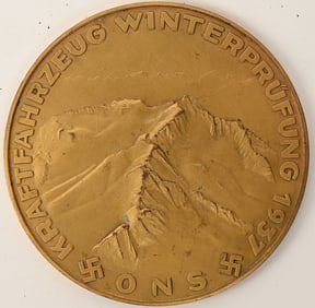 WWII GERMAN MOTOR VEHICLE WINTER TEST 1937 AWARD