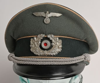 WWII NAZI GERMAN INFANTRY ENLISTED VISOR CAP WW2