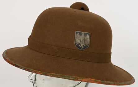 WWII NAZI GERMAN TROPICAL PITH HELMET 1943 DATED