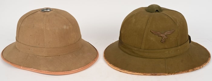 WWII NAZI GERMAN LUFTWAFFE PITH HELMET LOT