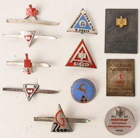 WWII NAZI GERMAN SKI BADGE LOT DSRL AUSTRIA WW2