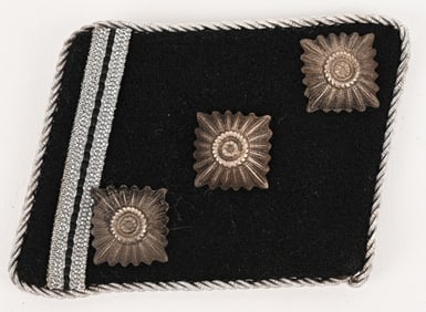 WWII GERMAN SS OBERSTURMFÜHRER'S RANK COLLAR TAB