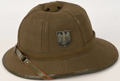 WWII NAZI GERMAN 1st PATTERN ARMY PITH HELMET WW2