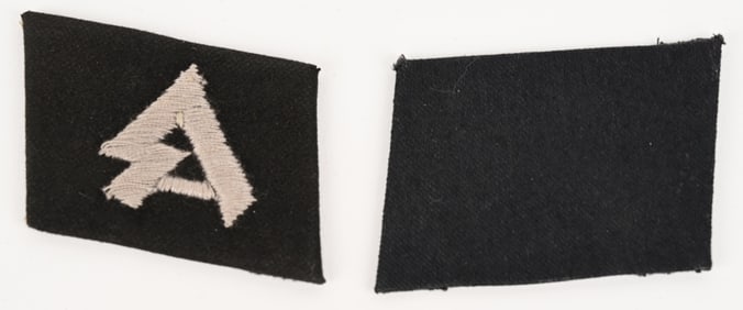 WWII NAZI GERMAN HORST WESSEL COLLAR TAB SET WW2
