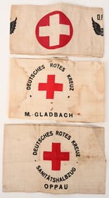 WWII NAZI GERMAN RED CROSS ARMBAND LOT REICHSBAHN