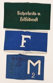 WWII NAZI GERMAN ARMBAND LOT TELEPHONE OPERATOR