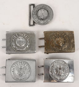 WWII NAZI GERMAN BELT BUCKLE LOT OFFICER ENLISTED