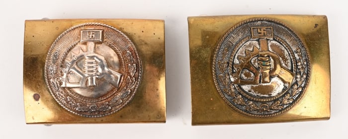 WWII NAZI GERMAN NSBO EM/NCO'S BELT BUCKLE LOT WW2