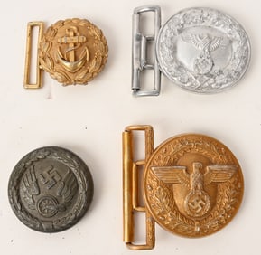 WWII NAZI GERMAN BELT BUCKLE LOT NSDAP FORESTRY