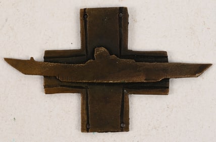 WWII NAZI GERMAN 10TH U-BOAT FLOTILLA HAT BADGE