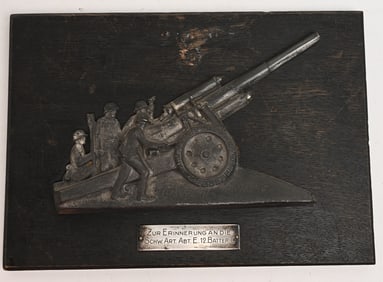 WWII NAZI GERMAN LUFTWAFFE AWARD GUNNERY PLAQUE