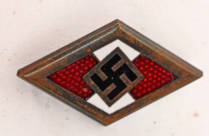 WWII GOLDEN HITLER YOUTH MEMBER'S HONOR BADGE WW2