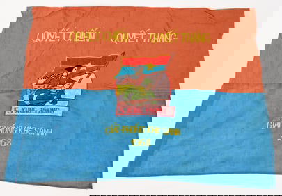 PEOPLES ARMY OF VIETNAM BATTLE FLAG 1968 BANNER